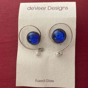 Fused glass earrings